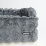 Calming Fluffy Couch Cover Dog Bed - Grey