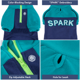 Teal Navy Plush Fleece Dog Sweater||size:S,M,L,XL,2XL,3XL,4XL