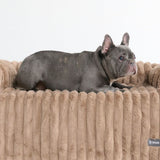 Luxury Couch Cover Dog Bed - Brown