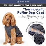 Black Thermosonic Winter Jacket||size:S,M,L,XL,2XL,3XL,4XL
