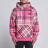Pink Plaid Human Hoodie