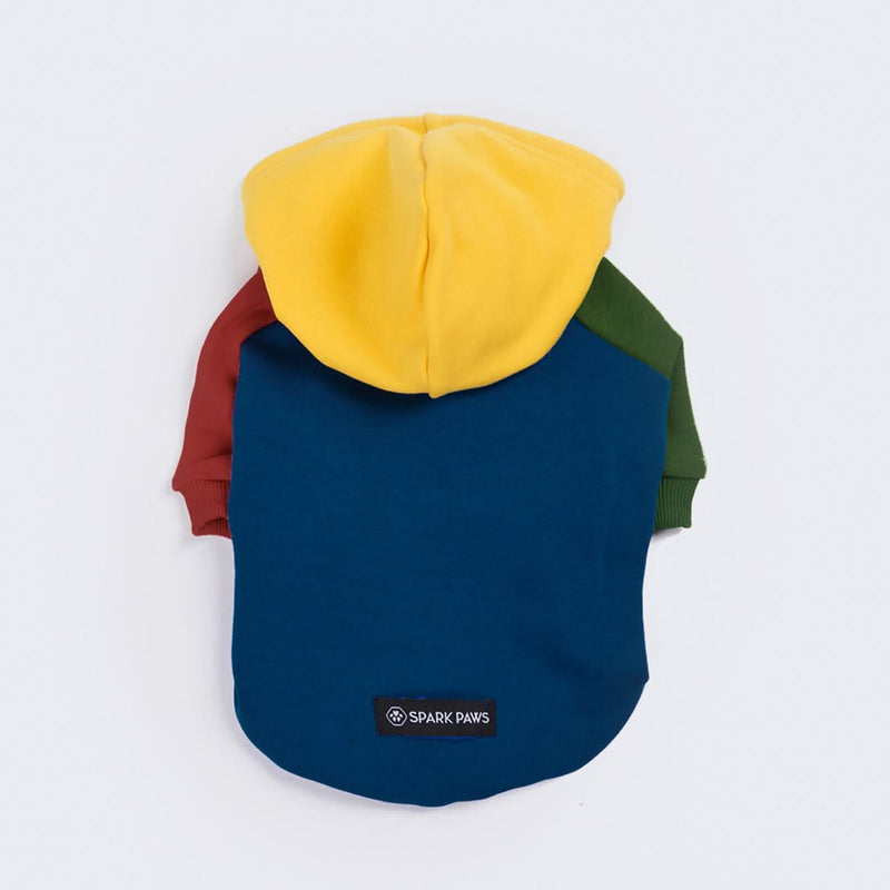 Primary color block hoodie discount