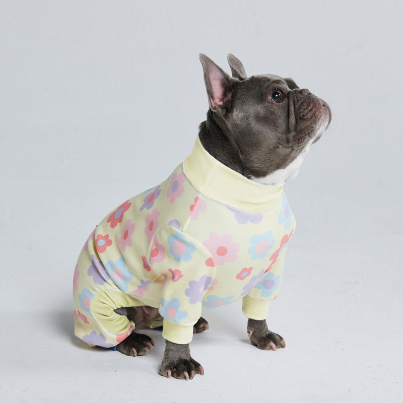 Dog Pajama - Flower Yellow