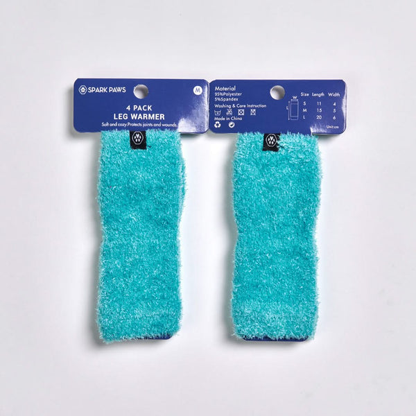 Stretchy Fleece Dog Leg Warmer Sleeves - Turquoise