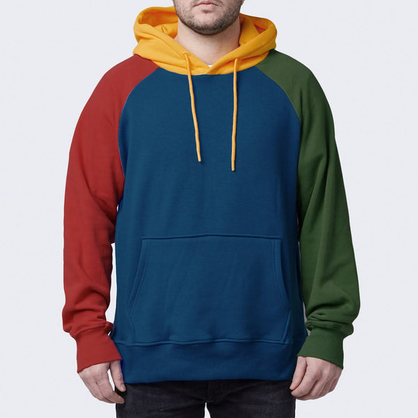 Primary Color Block Human Hoodie