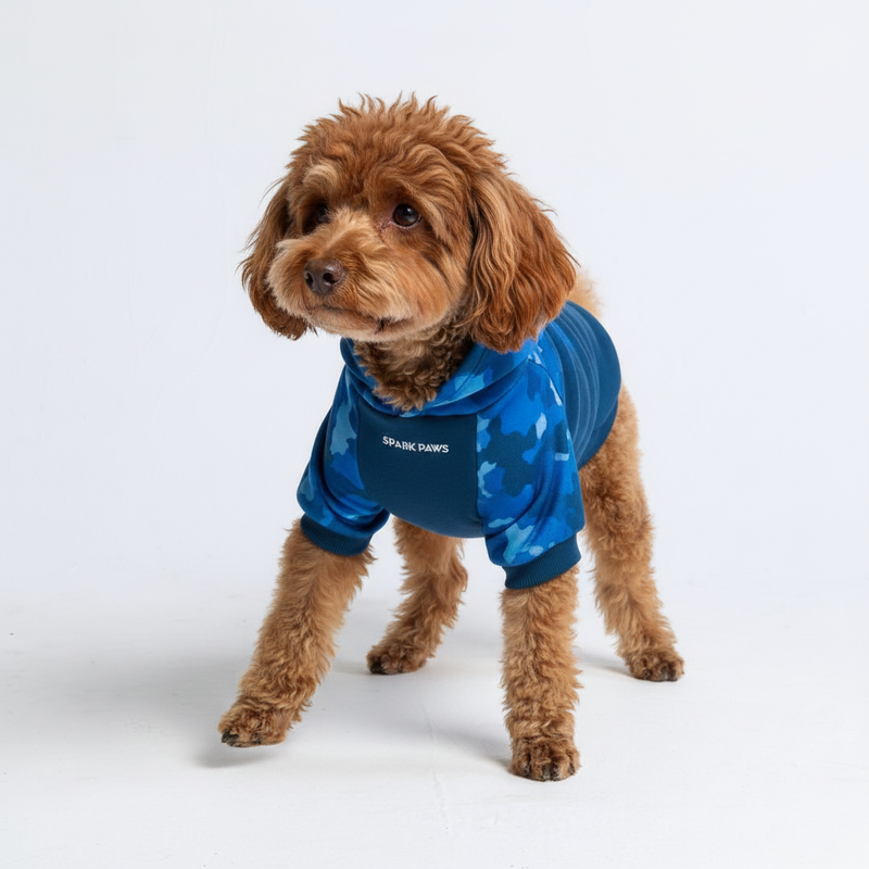 Blue Camo Hoodie||size:S