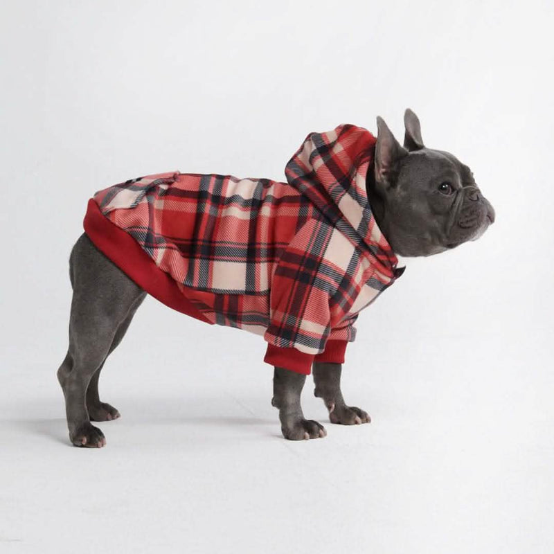Spark Paws Red Plaid Dog Pajamas Plaid Dog Hoodies – SPARK PAWS