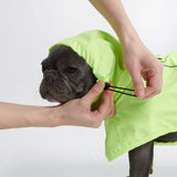 Dog Raincoat - Neon White Navy
