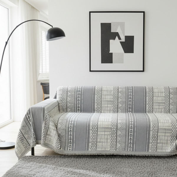 Pet Couch Cover - Modern Mosaic Grey