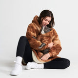 Fluffdreams Oversized Human Hoodie - Mocha