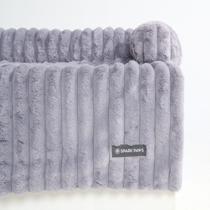 Luxury Couch Cover Dog Bed - Grey