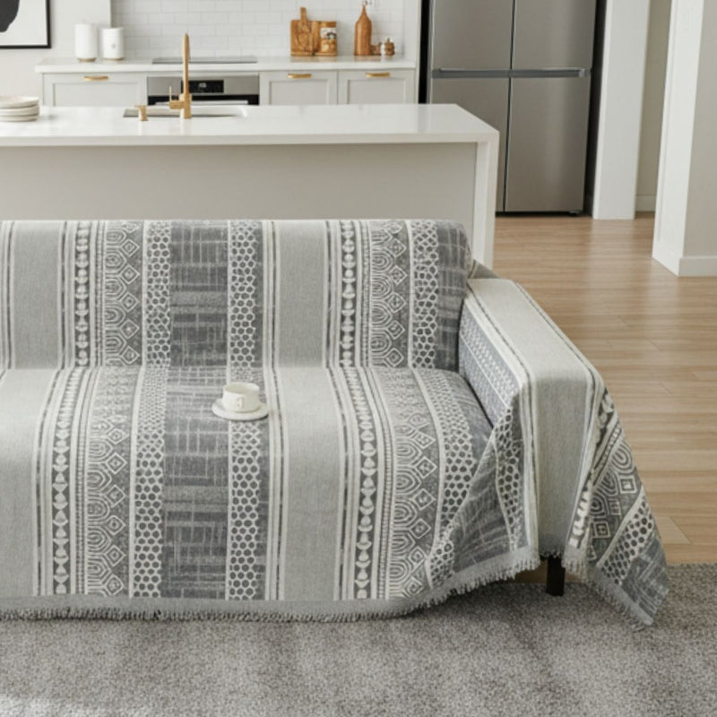 Mosaic Grey Couch Cover