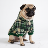 Green Plaid Hoodie||size:L