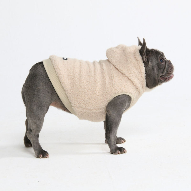 Teddy Sherpa Dog Sweater - Beige