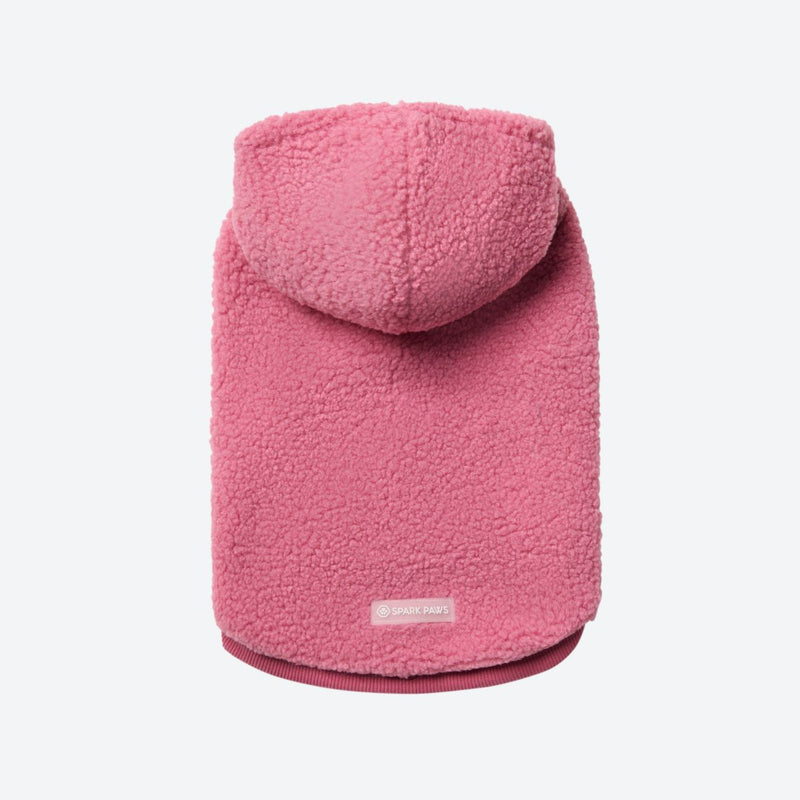 Teddy Sherpa Dog Sweater - Dark Pink