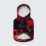 Velvet Dog Hoodie - Red & Black