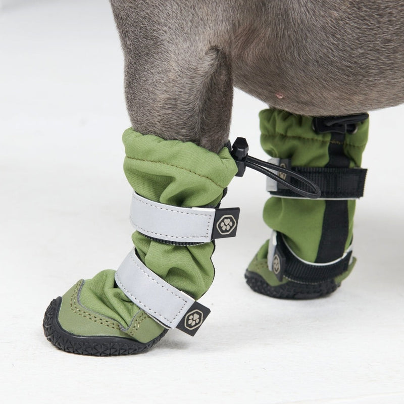 Flex Shell Water-resistant Dog Boots - Green