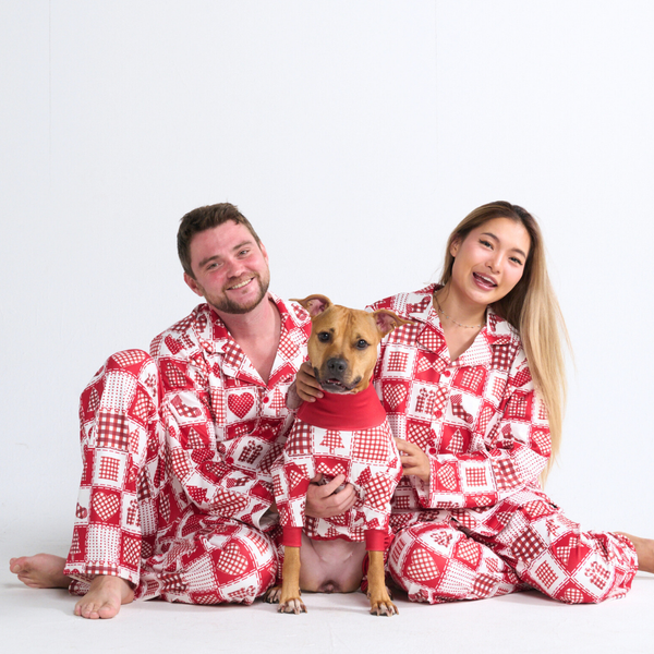 Human Pajama Pants - Festive Patchwork