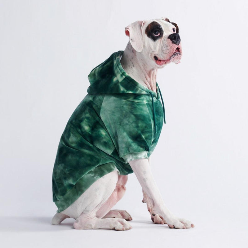 Velvet Dog Hoodie - Emerald Green