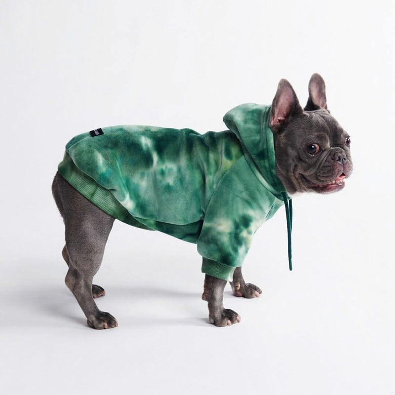 Velvet Dog Hoodie - Emerald Green