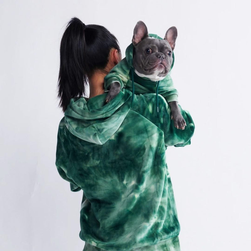 Velvet Dog Hoodie - Emerald Green