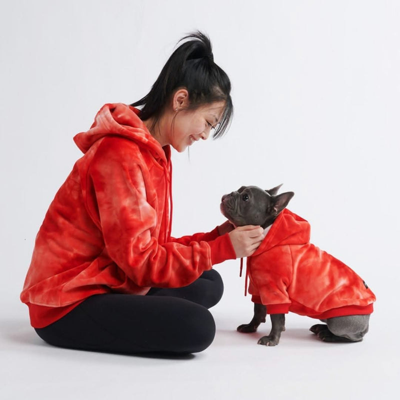 Velvet Human Hoodie - Ruby Red