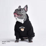 Broken Teddy Bear Dog Hoodie - Black