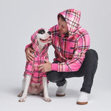 Pink Plaid Human Hoodie