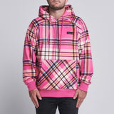 Pink Plaid Human Hoodie