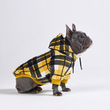 Yellow Plaid Dog Hoodie