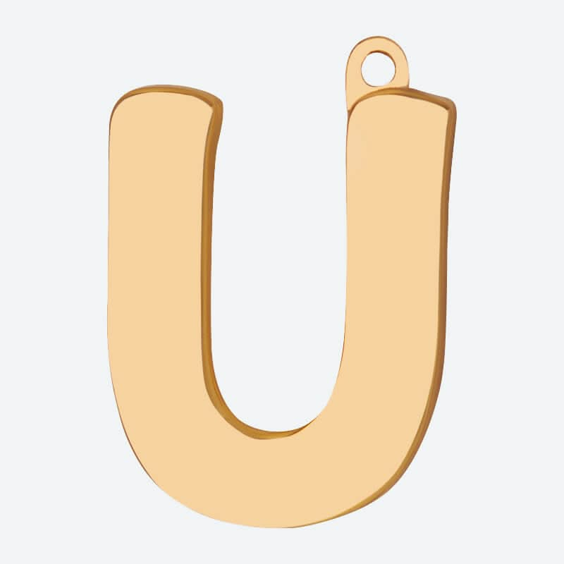 Initial Letter Jewelry Tag - U