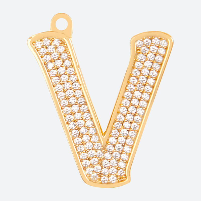 Initial Letter Jewelry Tag - V