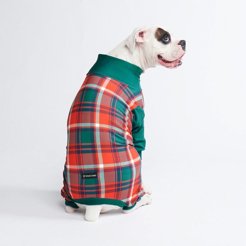 Dog Pajama - Green and Red Plaid